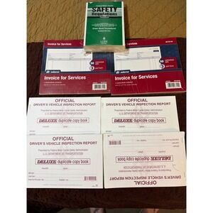 Adams Invoice Books Deluxe Inspection Reports FMCSR Safety Regulation Bundle
